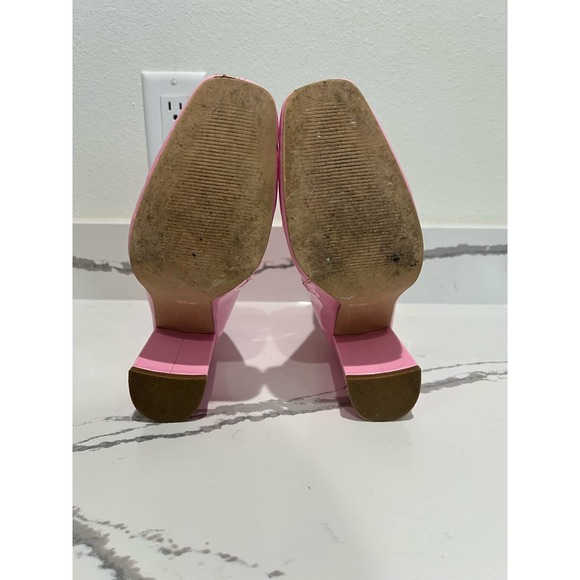 Steve Madden Lynden Pink Patent Booties Go Go Boots Size 8 - Picture 6 of 7